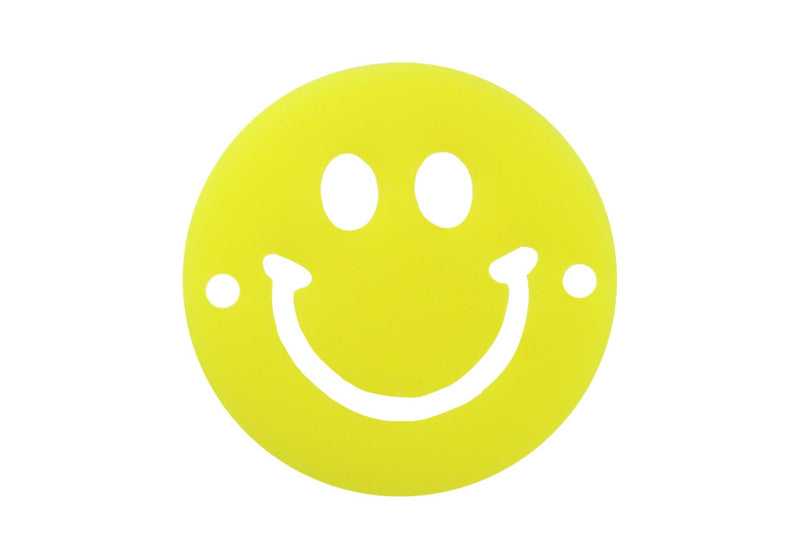 Separador Acrílico Amarillo Emoji Cara Feliz