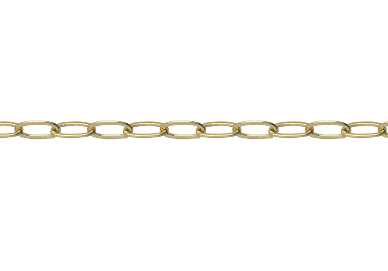 Cadena chapa de oro por metro eslabones largos