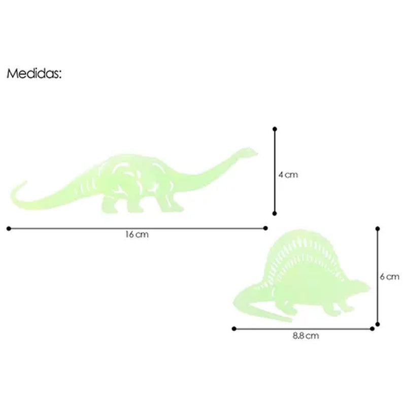 Set de Figuras Glow in the Dark Dinosaurios (14 piezas)