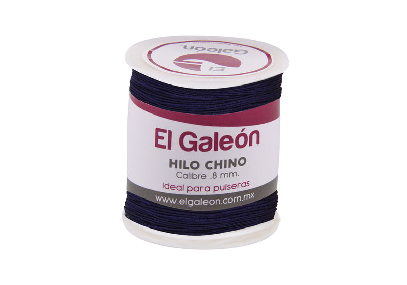 Hilo Chino 0.8 mm color Azul Oscuro (100 metros)