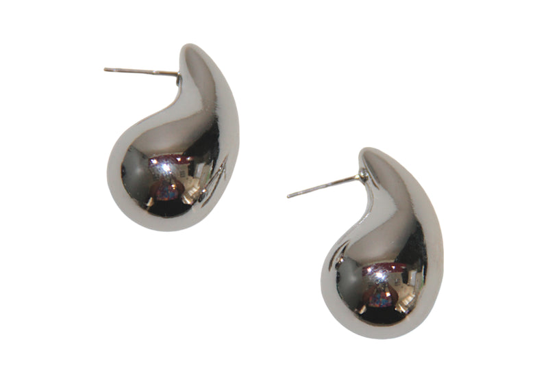 Aretes CCB Gota Grande Plateado