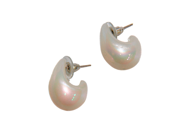 Aretes CCB Gota Curva Grande Perla