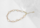 Brazalete de concha cubos con cristal