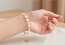 Brazalete de concha cubos con cristal