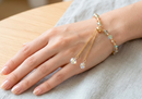 Brazalete de Cristal ajustable redondo plano Fucsia AB