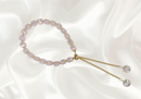 Brazalete de Cristal ajustable cubos Pink Opal AB