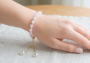 Brazalete de Cristal ajustable cubos Pink Opal AB
