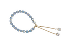 Brazalete de Cristal ajustable cubos Blue Opal AB
