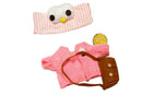 Sets de accesorios Duck Familys - sueter tejido rosa con diadema con ojos