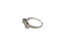 Frau Elegance anillo ajustable con circonia mono plateado