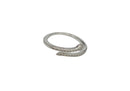 Frau Elegance anillo ajustable con circonia serpiente plateado