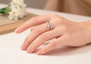 Frau Elegance anillo ajustable con circonia serpiente plateado