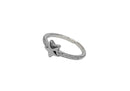 Frau Elegance anillo ajustable con circonia estrella plateado