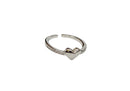 Frau Elegance anillo ajustable con circonia corazon plateado