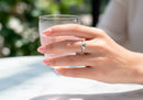 Frau Elegance anillo ajustable con circonia corazon plateado