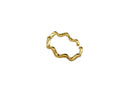 Frau Elegance anillo ajustable con circonia zigzag dorado