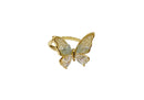 Frau Elegance Cristal anillo chapa de oro mariposa jonquil
