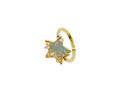 Frau Elegance Cristal anillo chapa de oro estrella jonquil