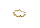 Frau Elegance anillo ajustable con circonia zigzag dorado