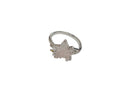 Frau Elegance Cristal anillo chapa de oro estrella rosa