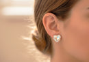 Aretes corazon cristal AB 12 mm