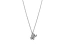 Nuevo-Cadena con dije con cristales Elefante Plateado