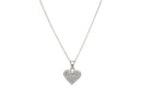 Nuevo-Cadena con dije con cristales Corazon con Piedras Plateado