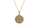 Frau Elegance Collar Moneda Dorada con Cristales Letra