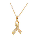 Nuevo-Frau Elegance Collar Dorado - Liston cruzado con Zirconia