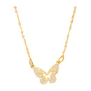 Nuevo-Frau Elegance Collar Dorado - Mariposa con Zirconia