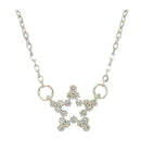 Nuevo-Frau Elegance Collar Plateado Rodio - Estrella con Zirconia