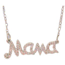 Nuevo-Frau Elegance Collar Plateado Rodio - Mama con Zirconia