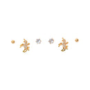 Nuevo-Frau Elegance Set 3 Aretes Unicornio