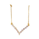 Nuevo-Frau Elegance Collar Golden Forma V   con zirconia