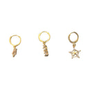 Nuevo-Frau Elegance Set 3 Aretes Estrellas