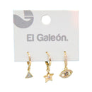 Nuevo-Frau Elegance Set 3 Aretes Ojo turco