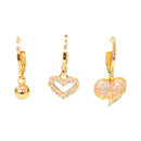 Nuevo-Frau Elegance Set 3 Aretes Corazon linea