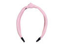 Diadema con Nudo para el Cabello Tela Textura Color Rosa Pastel