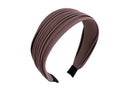 Nuevo-Diadema de Tela plisada Color Rosa Oscuro