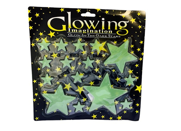 Set de figuras glow in the dark - Estrellas pequeñas y 3 estrellas grandes