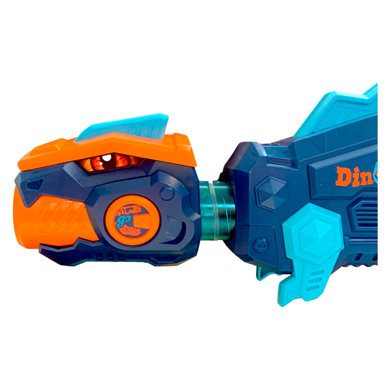 Pistola de Dinosaurio con Pelotas - Air Blasters / Azul con Naranja