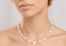 Collar de concha hexagonal con cristal