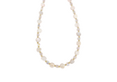Collar de concha blanca con cristal cubos AB