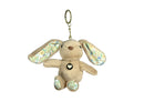 Llavero de Peluche Conejo con Orejas Estampadas Cafe