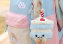 Llavero de Peluche Pastel con Valita Color Azul