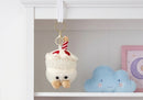 Llavero de Peluche Pastel con Velita Color Blanca