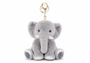 Llavero de Peluche Elefante Azul Cielo
