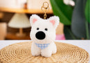 Llavero de Peluche Perrito Blanco