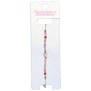 Brazalete de Hilo Dark Blue con Flor mini Cristal y bolitas de colores