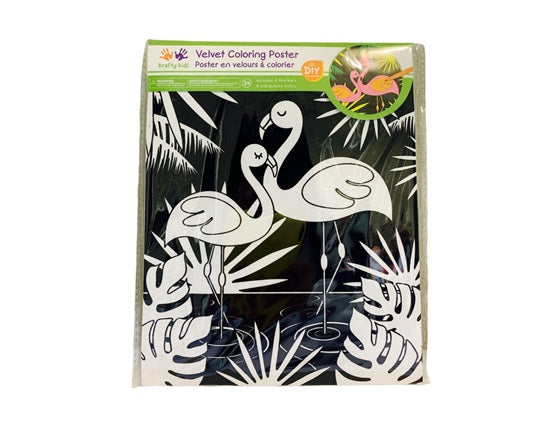 Nuevo-Velvet Coloring Poster - Flamingos